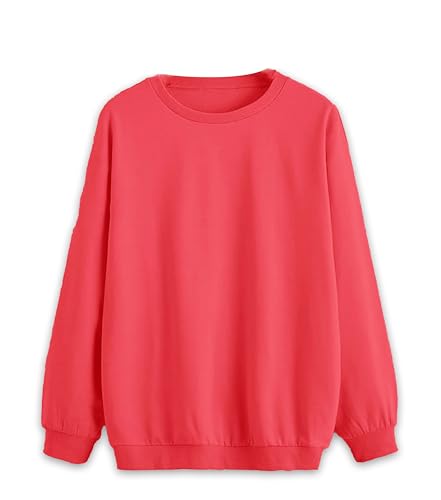 Image of Mack Jonney Solid Round Neck Cotton Fleece Sweatshirt for WOMEN-VMACK639269