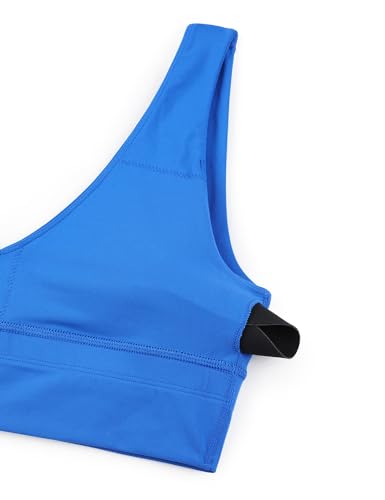 Image of CRZ YOGA Butterluxe V Neck Longline Sports Bra | Light Support, Removable Pads, Yoga, Extremely Soft, U Back, Wide Straps, for Women
