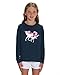 Hilltop Hochwertiges Kinder Mädchen Langarm T-Shirt aus 100% Bio Baumwolle mit wunderschönem Einhorn Motiv, Premium Kinder Tshirt für Freizeit und Sport, Size:122/128, Color:French Navy