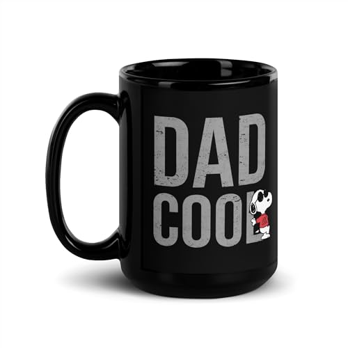 Taza negra Peanuts Snoopy Joe Cool 15 oz miniatura 1
