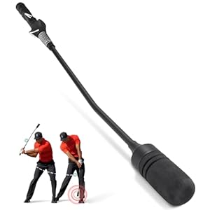Zcoorey Golf Swing Trainer – Click Stick Golf Trainer for Golf Tempo Practice, Weighted Golf Training Aid Helps Enhance Strength, Improve Swing Rhythm & Maintain Balance