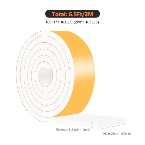 Image of Weather Stripping Door Seal,High Density CR,2 in x 3 /8 in x 6.5Ft