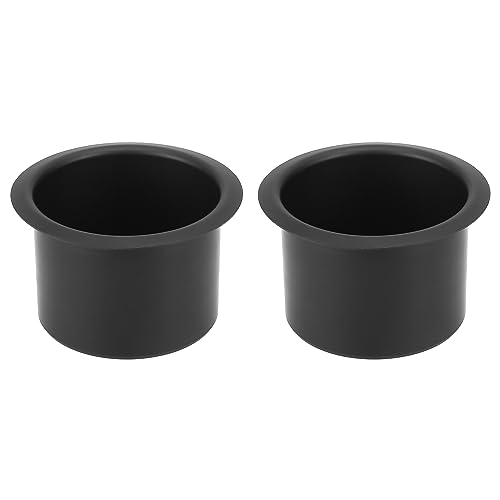 Portavasos de aluminio para autos 2 piezas negro miniatura 1