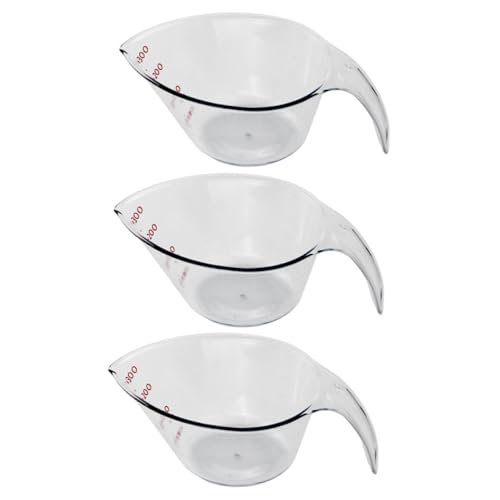 Ciieeo Measuring Cup Set 300ml Easy to Read Measuring Cups Sturdy Handle Spout Lab Food Grade Plastic Non-slip Heat Resistant