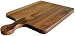 Walnut Wood Cutting Board with Handle by Virginia Boys Kitchens - 10x16 American Hardwood Chopping and Serving Rustic Paddle for Bread Cheese Charcuterie and Pizza