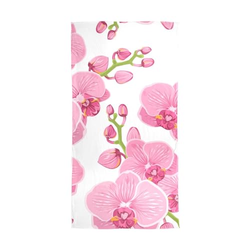 OTVEE Silk Like Scarf Exotic Pink Orchid Phalaenopsis Flowers Scarf Soft Lightweight Chiffon Scarf Shawl Wrap for Women2