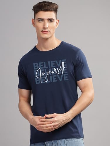 Image of ADRO 100% Cotton Lycra Tshirts for Men Combo Pack of 3 | Regular Fit | Printed T Shirt | Round Neck Half Sleeve| Mens Tshirts