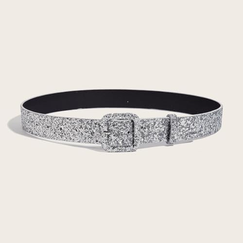 Popular Belt for Pants Jeans Glittering Powder PU Belt Square Pin Buckle Belt for Women Girl Dresses Party Waistband3