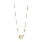 guess kette schlüssel Edelstahl Ketten Guess Collier Love Butterfly Acier doré UBN78025