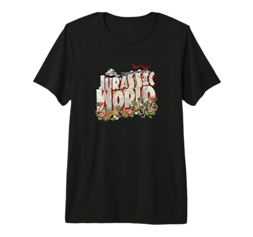 T-shirt Jurassic World original à fleurs, idéal pour un style décontracté et vos sorties d'été