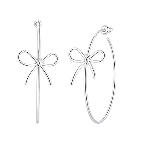 OwMell Large Hoop Earrings for Women 925 Sterling...