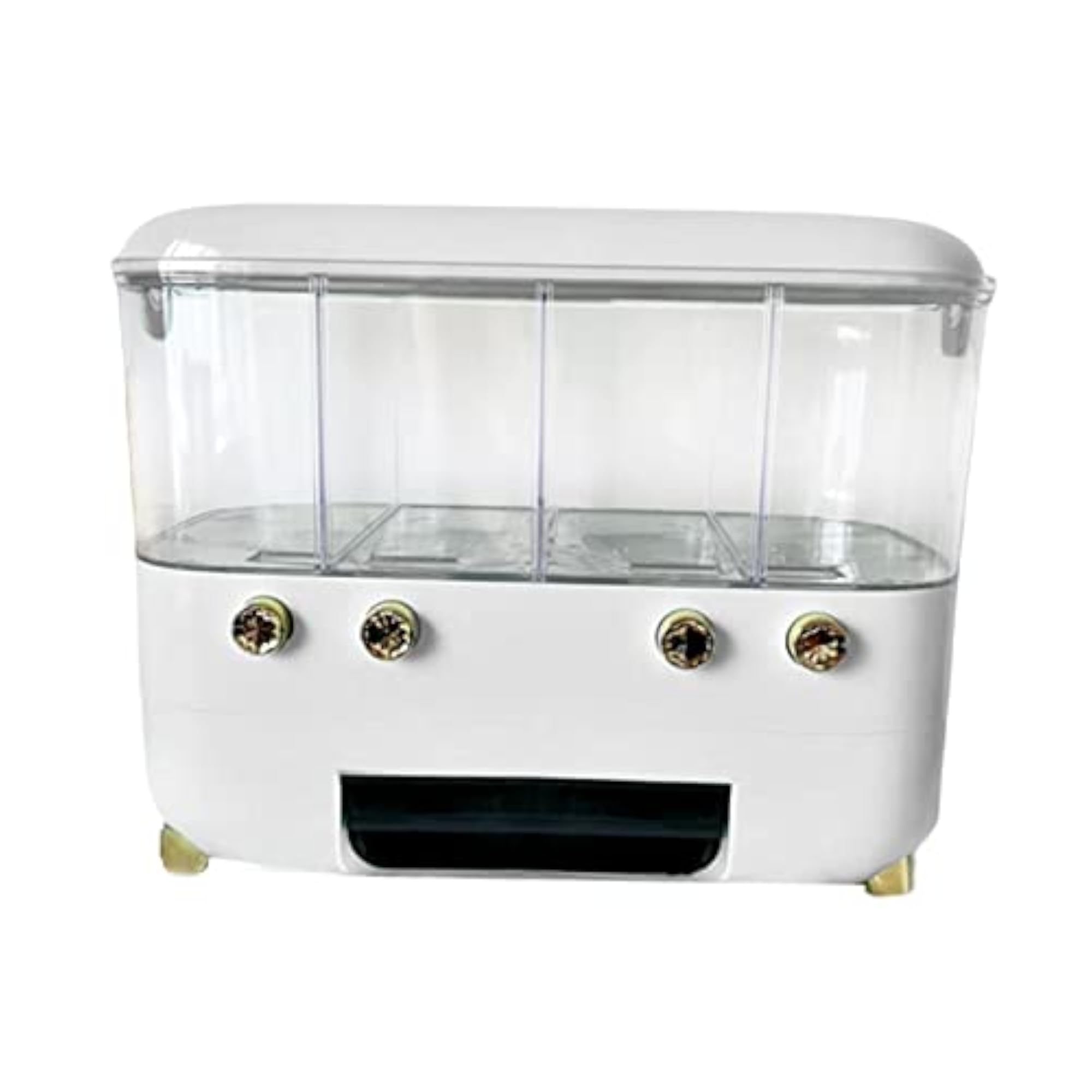 4-Grid Dry Food Dispenser Storage Container for Kitchen