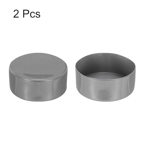 Image of uxcell 2pcs Rubber End Caps 120mm(4 3 /4 inch) ID Vinyl Round Tube Bolt Cap Cover Screw Thread Protectors Dark Grey, 50mm Height