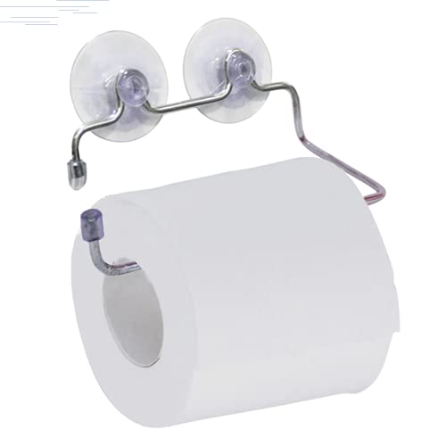 Porta Papel Higiênico de Parede Com Ventosa Cromado e Excelente Fixação