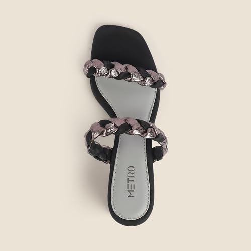 Image of Metro Women's Double Strap Block Heeled Sandals