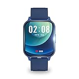 SLuB スマートウォッチ スマートブレスレット IP68防水 腕時計 歩数計 活動量計 Bluetooth5.0 大画面 1.7インチタッチスクリーン 24種運動モード 座りがち注意 睡眠モニター 天気予報 画面自由設定 長時間待機 iPhone/Android適用 日本語取扱説明書付き（ブルー）