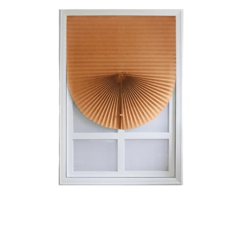 Estores Adhesivos Persianas Adhesivas, Plisadas y Plegables for decoración del hogar(Brown,60x150CM)
