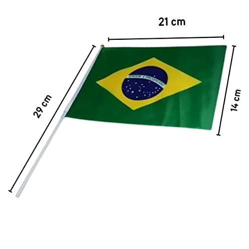 kit 10 bandeirinha bandeirola para torcer para o Brasil copa eleições
