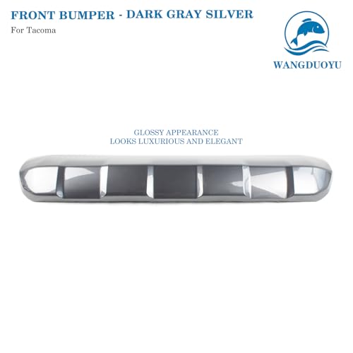 Image of Front Bumper Lower Valance Panel Skid Plate Black Compatible with 2016-2023 Toyota Tacoma - Replaces Part 53911-04210 TO1095205 (Magnetic Gray)
