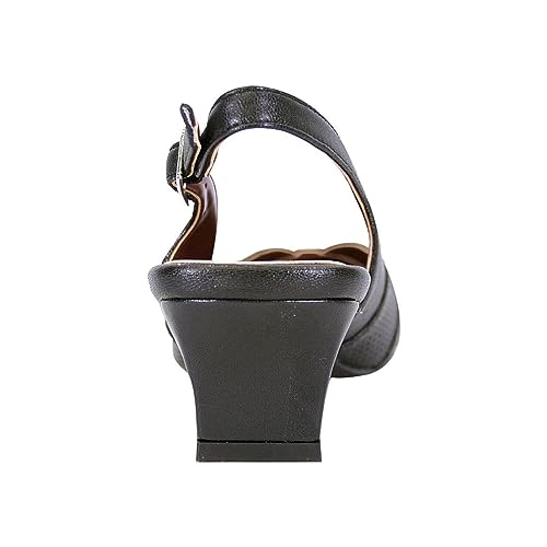 Peerage Eve Women's Wide Width Low Heel Dress Slingback Pumps4