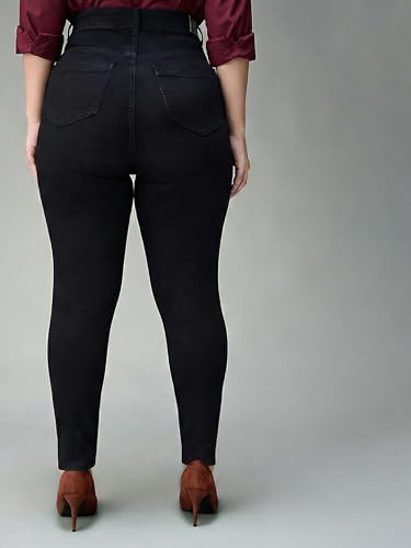 Image of Miss Chase A+ Women's Bootcut High Rise Regular Length Stretchable Denim Jeans