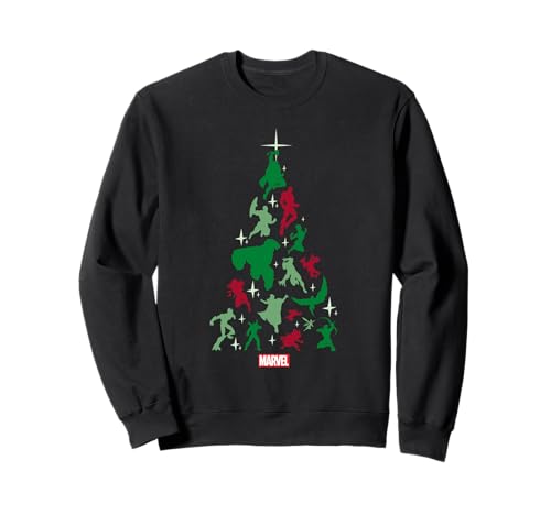 Marvel Avengers and Guardians of the Galaxy Christmas Tree Sweatshirt