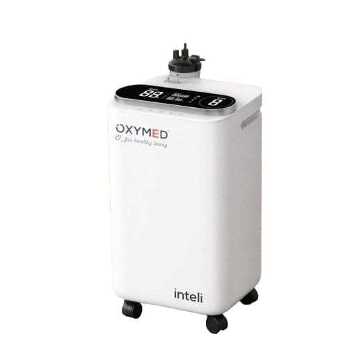 OXYMED Inteli 5 LPM Auto Flow Oxygen Concentrator Machine for Home Use | 93% ±3% Oxygen Purity Display | Inbuilt Nebulizer & Oxygen Analyzer | Low Noise Medical Oxygen Machine | Wireless Pulse Oximeter | 3 Years Warranty-image-36