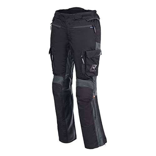 Rukka Gore-Tex Madagasca-R - Pantalones de motorista (3 capas, laminados D3O, protectores CE AA), color negro y gris, negro y gris, 62 C2