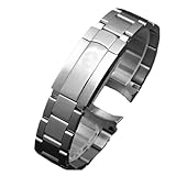 Bracelet de montre en acier inoxydable massif de 20 mm for homme, compatible avec Rolex Oyster Perpetual Datejust DAYTONA SUBMARINER, bracelet de montre de luxe