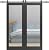 SARTODOORS Sturdy Double Barn Door 72 x 96 inches | Lucia 1299 Matte Black with Mirror | 13FT Rail Hangers Heavy Set | Solid Panel Interior Doors
