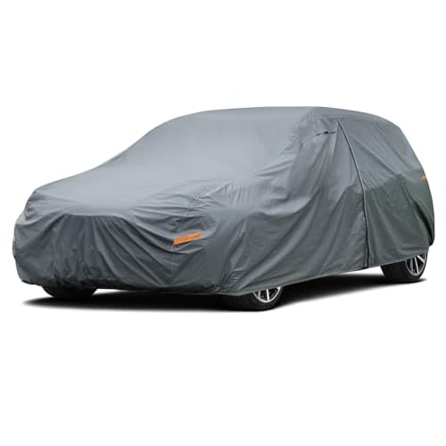 16 Layers Hatchback Car Cover All Weather Waterproof with Zipper, Universal Fit Honda Fit, Toyota Yaris, Kia Rio, Mitsubishi Mirage, Chevrolet Bolt EV/Sonic, Mini Cooper 2-Door/4-Door etc. 3