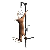 KNINE OUTDOORS Portable Game Hoist with 600 Pounds Capacity Truck Hitch Mount Deer Hanger with 360 Degree Swivel Complete Hoist Kit with Winch and Gambrel for Hunting Season Game up to 600lbs