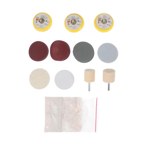 MUCKLILY 1 Set of Glass Polishing Wheels Professional Car Polishing Tools Wool Wheels for Scratch Removal for Glass Mirrors Windows