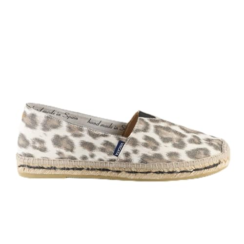 Image of VISCATA Barceloneta Espadrille Canvas Women's Flat Slip On Shoes Handmade in Spain Fashionable Organic Cotton Canvas Lightweight Material with 100% Natural Jute Midsole for All Casual Occasions