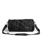 Small Sports Gym Bag Workout Lightweight Duffel Bags for Men and Women Black X-Small