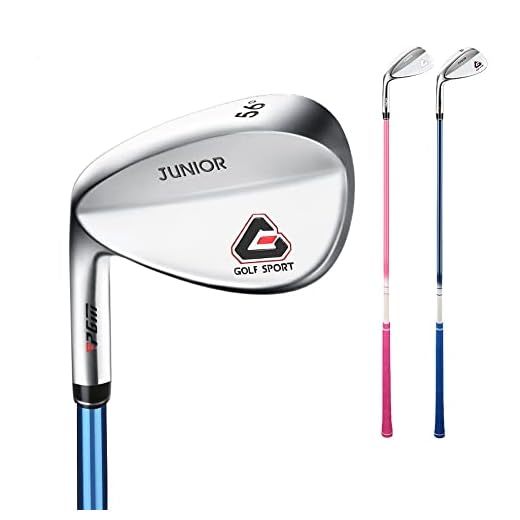 56 Degree Left Handed Golf Sand Wedge for Kids, 56D Loft Steel Shaft Children Golf Club Wedge, Golf Wedges Outdoor Sports (Left,Blue,3-5Y)