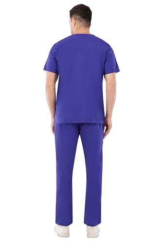 Image of PRAGATI TRENDS Premium Unisex Scrub Suit With Customize Name Print Option(Follow the Description) V-Neck Top and Cargo Type Trouser