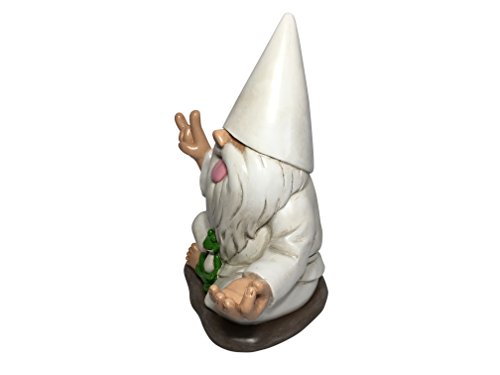 Glitzglam Rocker Gnome George With Zen Frog - This Garden Gnome Combines Peace, Tranquility And Rock N Roll For Your Fairy Garden #TOP5