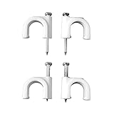 Lapafil 48004 Grapa Cable Manguera Tubular, Blanco, 2 x 0.50 Nº 4, 100 Unidades