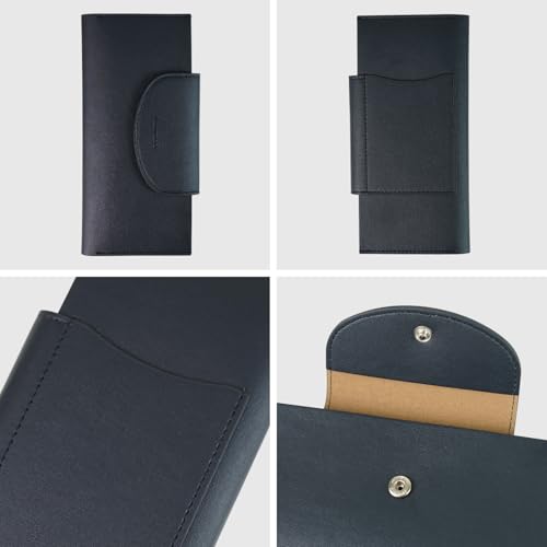 carrotez Carteira de couro PU dobrável multifuncional de 2 camadas, envelope para dinheiro - ideal p