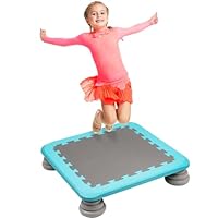 Kids Trampoline Indoor/Outdoor, Mini Trampoline for Toddlers Aged 3+, Autism-Friendly Sensory Toy Training Equipment, Holds up to 75KG, Gifts for Boys Girls