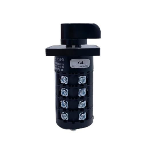 Interruptor de leva HZ5B-20/4 con conmutación de 5 posiciones y 4 polos 4