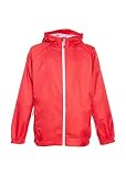 Picture of Swiss Alps Boys Waterproof Hooded Rain Jacket Kids Outdoor Windbreaker Lightweight Raincoats for Kids Wind Resistant, Bold Red, 4
