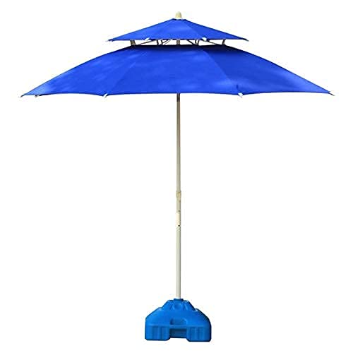 Parasol de jardin double toit pour ombrager vos repas sur la terrasse