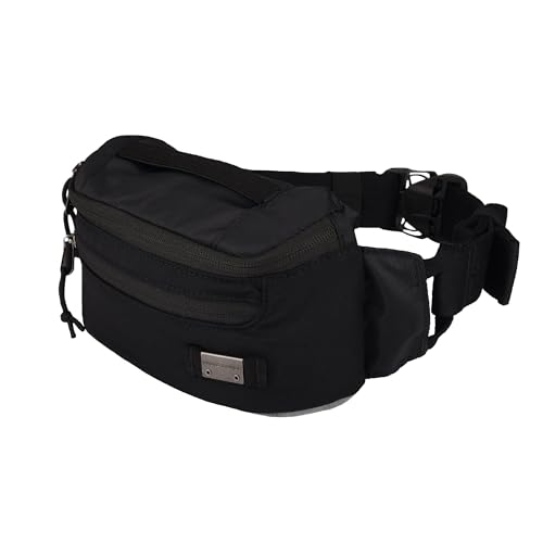 Eddie Bauer 3L Skylar Crossbody Waist Pack with Versatile Pockets and Adjustable Belt, Black