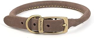 Ancol Timberwolf Leather Round Collar Sable 45cm-54cm Size 6