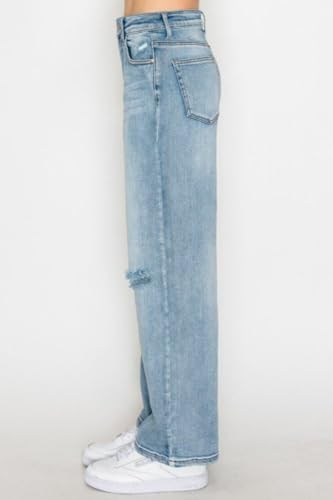 Wax Jean - Distressed Wide Leg Jeans - 903643