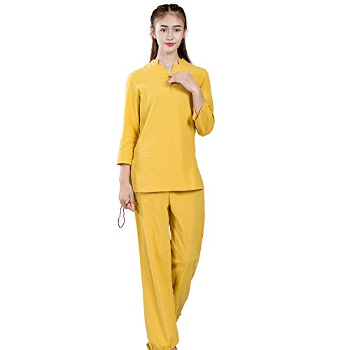 KangHan Tai Chi Ropa de algodón y Lino meditación Yoga laico Ropa...