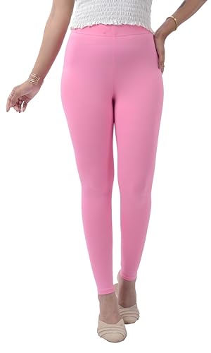 Image of Cotton Ankle Length Leggings for Women & Girls | No See Through
