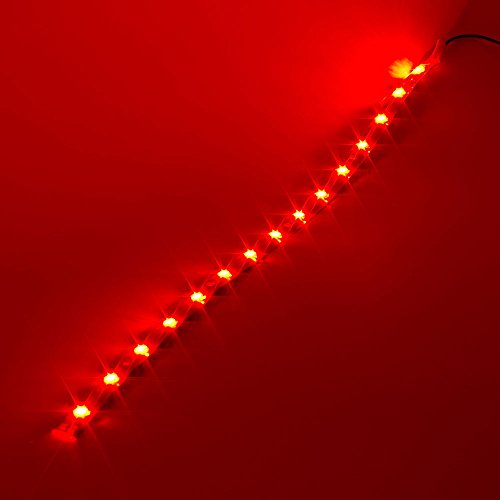 Hyada Dc 12V Waterproof 1Ft 12 Led Strip Underbody Light With 6 Inches Wires For Motor (Red,Pack Of 6) #TOP1
